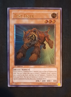 Yu-Gi-Oh - Test Tiger - GLAS-EN082 - 1st Edition - Ultimate Rare - LP - Image 1