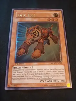 Yu-Gi-Oh - Test Tiger - GLAS-EN082 - 1st Edition - Ultimate Rare - LP - Image 2