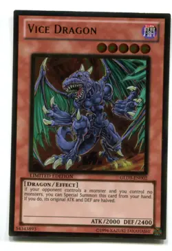 Yu-Gi-Oh! PLAYED/POOR Vice Dragon Gold Rare englisch Vize Drache - Image 1