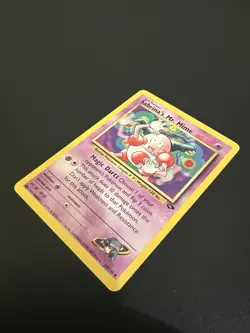 Sabrina’s Mr. Mime 59/132 Gym Challenge Unlimited 2000 Pokemon Card Uncommon LP - Image 3