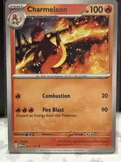 Pokemon TCG Charmeleon Scarlet & Violet 151 Regular Uncommon Card 005/165 - Image 1