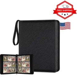 9 Pocket Card Binder, Zip Trading Card Binder, 720 Double Sided Pocket PU Co... - Image 1
