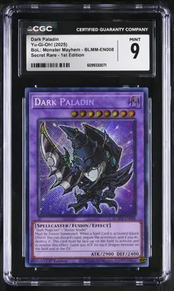 Dark Paladin *CGC 9* Secret Rare* BLMM-EN008 * Yugioh - Image 1