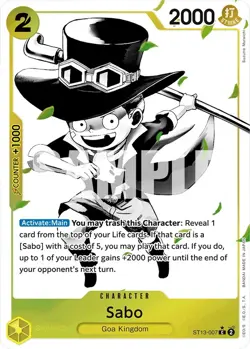 One Piece TCG Foil - Sabo (007) (Parallel) - 13 / NM / English - Image 1