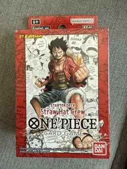 (No Cards Empty Box) One Piece TCG - Super Pre Release Deck Straw Hat Crew Box - Image 1