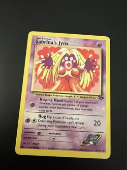 Sabrina’s Jynx 57/132 Gym Challenge Unlimited 2000 Pokemon Card Uncommon LP - Image 1