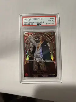 Bandai Shanks OP09-004 Carrying on His Will SP Gold Foil Super Rare PSA 10 - Image 1