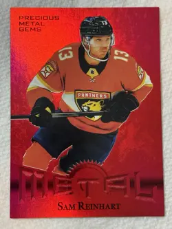 2025-26 SkyBox Metal Sam Reinhart 2013 Retro Red /100 Precious Metal Gems PMG - Image 1