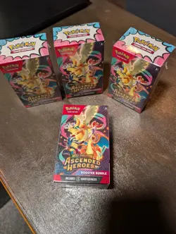 Pokemon Mega Evolution Ascended Heroes Booster Bundle Lot of 4! In Hand - Image 3