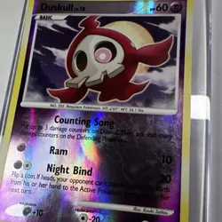 Pokemon Duskull Shiny Reverse Holo Stormfront SH2 Basic Shiny Holo Rare Card - Image 4