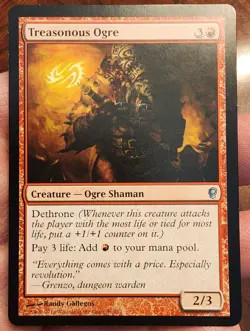 MTG Treasonous Ogre Conspiracy Card 36/210 *Regular* Uncommon Lightly Played - Image 1