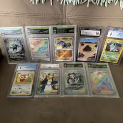 Graded Pokemon Card Lot 9 PSA CGC DEGREE - Image 1