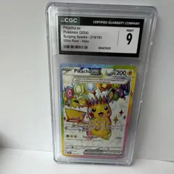 Pokemon Pikachu ex Ultra Rare Holo 219/191 Sv08: Surging Sparks HP 200 TCG Card - Image 1
