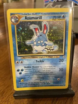 Pokemon TCG Azumarill Neo Genesis Holo Card 2/111 Rare - Image 2