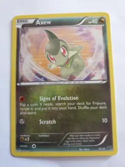 Pokemon Card Axew 12/20 Dragon Vault Holo Rare Near Mint NM - Image 1