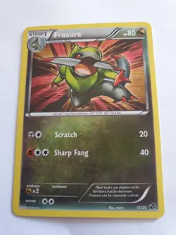 Pokemon Card Fraxure 15/20 Dragon Vault Holo Rare Near Mint - Image 1
