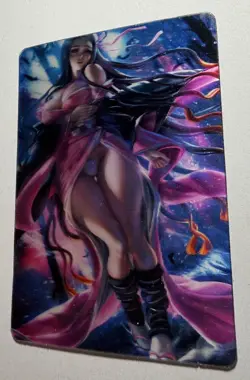 SEXY HEROINE WAIFU Nezuko DEMON SLAYER ACG LENTICULAR HOLO CARD NM - Image 2