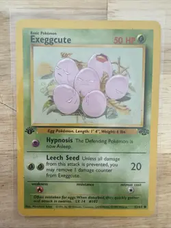 Exeggcute 52/64 1st Edition Jungle Common English Pokemon Card - Image 1
