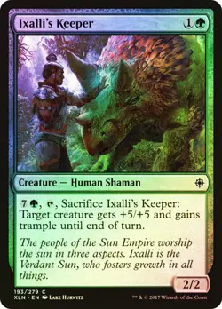 Ixalli's Keeper IXALAN MTG MAGIC CREATURE HUMAN SHAMAN FOIL - Image 1