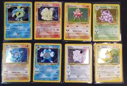 [LP/MP/HP] Read! 8 English Base Set Holo Rare Raichu Nidoking Clefairy Pokemon - Image 1