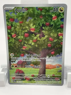 Pokemon Applin Illustration Rare 185/167 Twilight Masquerade Basic 40 HP 2024 - Image 1