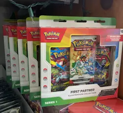 Pokemon TCG First Partner Illustration Collection Box Series 1 (LOT OF 5 SEALED) - Image 1