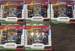 Pokemon TCG First Partner Illustration Collection Box Series 1 (LOT OF 5 SEALED) - Image 3
