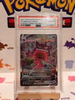 PSA 10 Gengar Vmax 271/264 Pokemon Fusion Strike Holo Alternative Art Card - Image 2