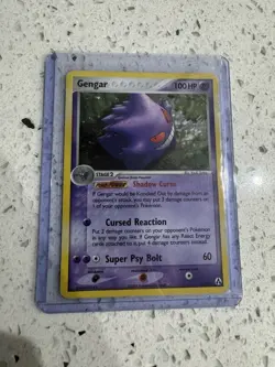 Pokemon Card - Gengar - Holo Rare (5/92) ex Legend Maker *Damaged* - Image 1