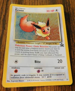 Eevee Holo Pokemon Black Star Promo Card #11 Pokemon League 2001 - Image 1