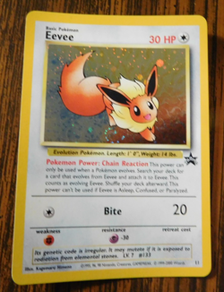 Eevee "Swirl" Holo Pokemon Black Star Promo Card #11 Wizards 2000 - Image 1