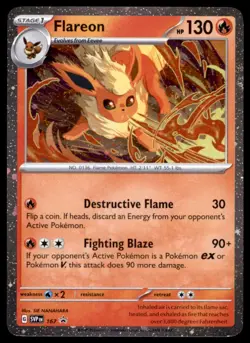 Flareon (Cosmos Holo) 167 Holo Promo Scarlet & Violet Promo Pokemon Holo LP - Image 1