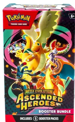 Pokemon Mega Evolution Ascended Heroes Booster Bundle (6 Packs) - Image 1