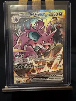 Team Rocket's Nidoking ex - 233/182 SIR - Destined Rivals Pokemon TCG, Near Mint - Image 1