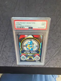 Pokemon: Kameil (Wartortle) #008 Pocket Monsters 1998 Sealdass Series 3 - PSA 9 - Image 4