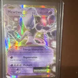 Pokemon Mewtwo EX Evolutions 52/108 Full Art Holo Ultra Rare 180 HP 2016 - Image 1