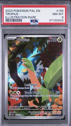 2023 POKEMON PAL EN-PALDEA EVOLVED #195 TROPIUS ILLUSTRATION RARE - PSA 8 - Image 1