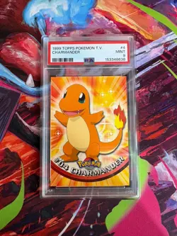 PSA 9 1999 TOPPS POKEMON TV #4 CHARMANDER - Image 1
