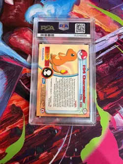 PSA 9 1999 TOPPS POKEMON TV #4 CHARMANDER - Image 3