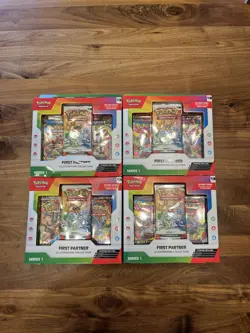 Pokemon TCG First Partner Illustration Collection Series 1 Sealed Lot Of 4 - Image 1