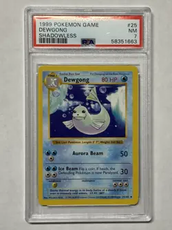 PSA 7 Dewgong, Shadowless Base 1999, Pokemon TCG *combined shipping available* - Image 1