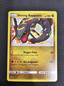 Shining Rayquaza 56/73 Pokemon Shining Legends Shiny Holo Rare NM - Image 1