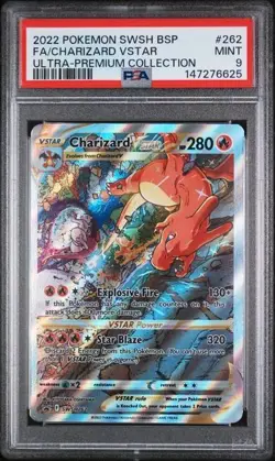 2022 Pokemon BSP FA Charizard VStar Ultra-Premium Collection SWSH262 PSA MINT 9 - Image 1
