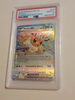 Eevee Ex - Pokemon Prismatic Evolutions Stamped Promo #075 - Gem Mint PSA 10 - Image 1