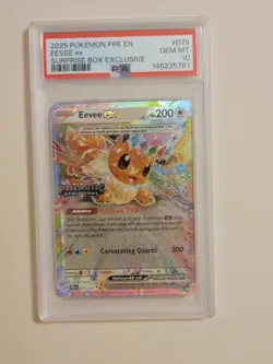 Eevee Ex - Pokemon Prismatic Evolutions Stamped Promo #075 - Gem Mint PSA 10 - Image 2
