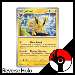 Pokemon TCG: Scarlet & Violet 151 - Reverse Holo - 135/165 - Jolteon - Image 1