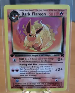 Pokemon TCG Dark Flareon 35/82 Team Rocket Uncommon 1st Edition Fire WOTC LP - Image 1