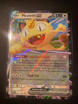 Pokemon TCG Meowth EX Double Rare. 062/088 NM Perfect Order - Image 1
