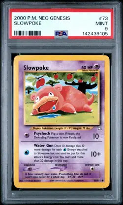 2000 POKEMON NEO GENESIS #73 SLOWPOKE PSA 9 - Image 1