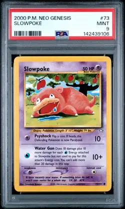 2000 POKEMON NEO GENESIS #73 SLOWPOKE PSA 9 - Image 2